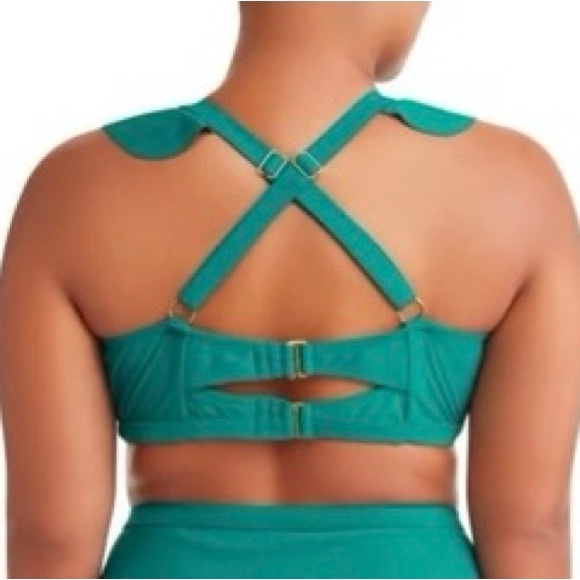 Teal Ruffled Bikini Set - Picture 2 of 8